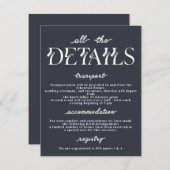 Minimale uitnodiging voor huwelijksgegevens (Voorkant / Achterkant)