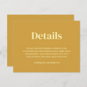 Minimale uitnodiging voor huwelijksgegevens (Voorkant / Achterkant)