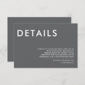 Minimale uitnodiging voor huwelijksgegevens (Voorkant / Achterkant)