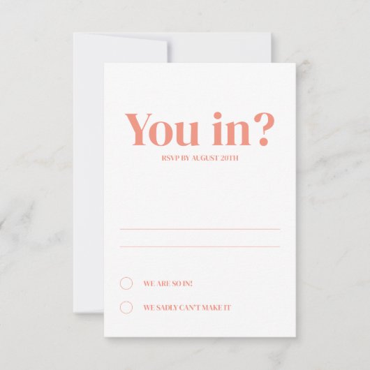 Minimale uitnodiging voor huwelijksgegevens (Voorkant)