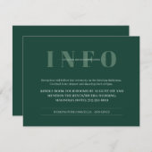 Minimale uitnodiging voor huwelijksgegevens (Voorkant / Achterkant)