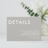 Minimale uitnodiging voor huwelijksgegevens (Staand voorkant)