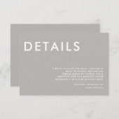 Minimale uitnodiging voor huwelijksgegevens (Voorkant / Achterkant)