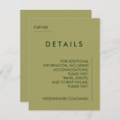 Minimale uitnodiging voor huwelijksgegevens (Voorkant / Achterkant)