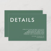 Minimale uitnodiging voor huwelijksgegevens (Voorkant / Achterkant)