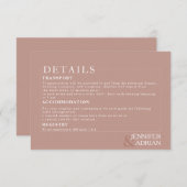 Minimale uitnodiging voor huwelijksgegevens (Voorkant / Achterkant)