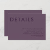 Minimale uitnodiging voor huwelijksgegevens (Voorkant / Achterkant)