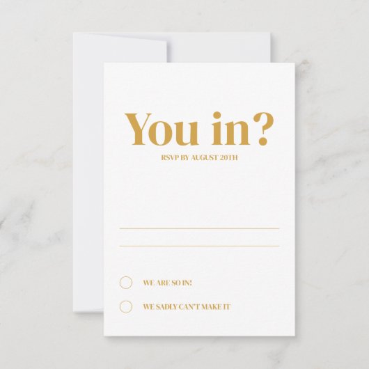 Minimale uitnodiging voor huwelijksgegevens (Voorkant)