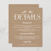 Minimale uitnodiging voor huwelijksgegevens (Voorkant / Achterkant)