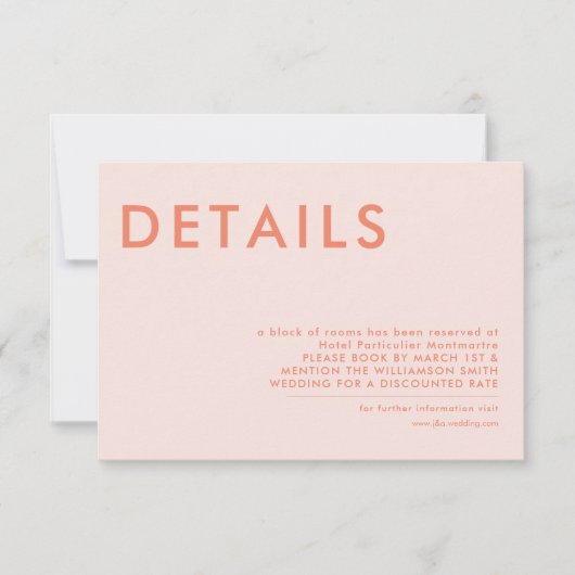 Minimale uitnodiging voor huwelijksgegevens (Voorkant)