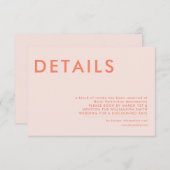 Minimale uitnodiging voor huwelijksgegevens (Voorkant / Achterkant)