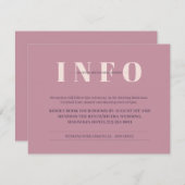 Minimale uitnodiging voor huwelijksgegevens (Voorkant / Achterkant)