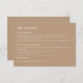 Minimale uitnodiging voor huwelijksgegevens (Voorkant / Achterkant)