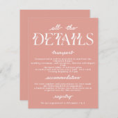 Minimale uitnodiging voor huwelijksgegevens (Voorkant / Achterkant)