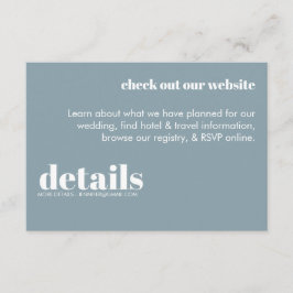 Minimale uitnodiging voor huwelijksgegevens informatiekaartje