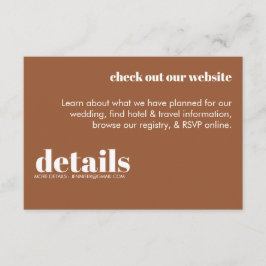 Minimale uitnodiging voor huwelijksgegevens informatiekaartje