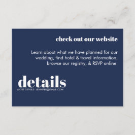 Minimale uitnodiging voor huwelijksgegevens informatiekaartje