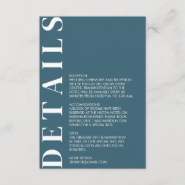 Minimale uitnodiging voor huwelijksgegevens informatiekaartje