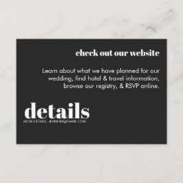 Minimale uitnodiging voor huwelijksgegevens informatiekaartje