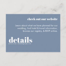 Minimale uitnodiging voor huwelijksgegevens informatiekaartje