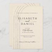 Minimale uitnodiging voor ivoorhuwelijk (Voorkant / Achterkant)