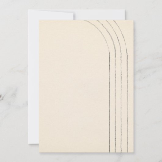 Minimale uitnodiging voor ivoorhuwelijk (Achterkant)