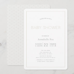 Minimale uitnodiging voor modern Baby shower