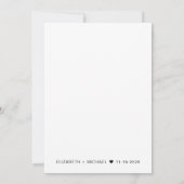 Minimale uitnodiging voor moderne bruiloft (Achterkant)