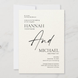 Minimale uitnodiging voor moderne zwarte ivoor