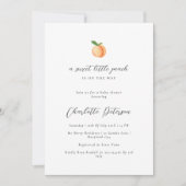 Minimale uitnodiging voor perzik-Baby shower (Voorkant)