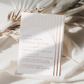 Minimale uitnodiging voor Roos Gold Wedding Real F