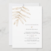 Minimale uitnodiging voor tropisch huwelijk (Voorkant)