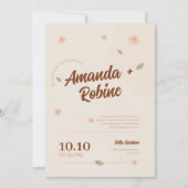Minimale uitnodiging voor Typografie Wedding (Voorkant)