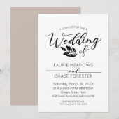 Minimale uitnodiging voor vertakking (Voorkant / Achterkant)