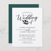 Minimale uitnodiging voor vertakking (Voorkant / Achterkant)