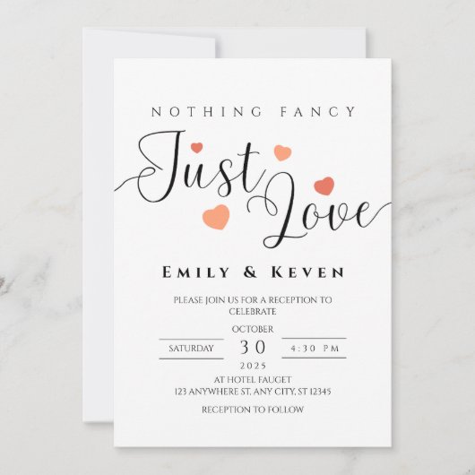 Minimale uitnodiging voor weddenschappen (Voorkant)