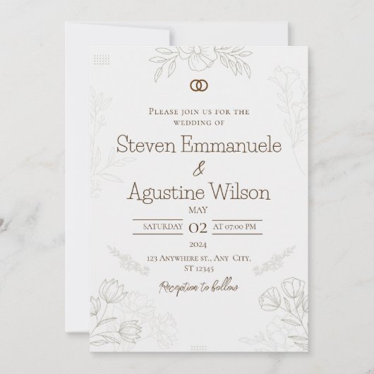 Minimale uitnodiging voor weddenschappen (Voorkant)