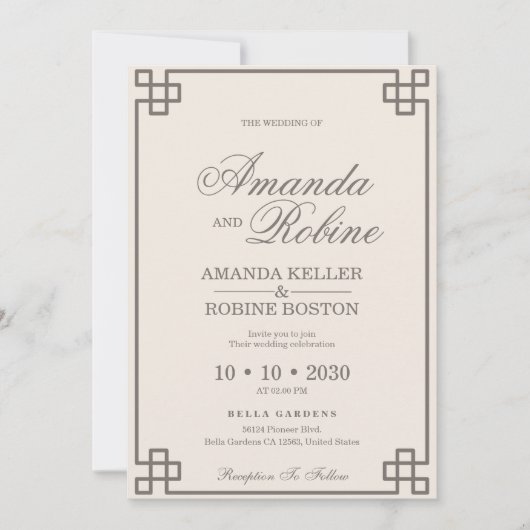 Minimale uitnodiging voor weddenschappen met kalli (Voorkant)