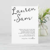 Minimale uitnodiging voor weddenschappen met kalli (Staand voorkant)