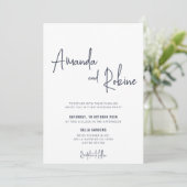 Minimale uitnodiging voor weddenschappen met kalli (Staand voorkant)