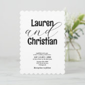 Minimale uitnodiging voor weddenschappen met scrip (Staand voorkant)