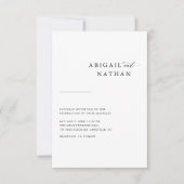 Minimale uitnodiging voor zwart-witbruiloft (Voorkant)