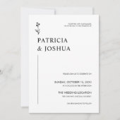 Minimale uitnodiging voor zwart-withuwelijk (Voorkant)