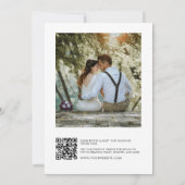 Minimale uitnodiging voor zwart-withuwelijk (Achterkant)