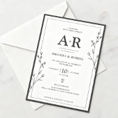 Minimale uitnodiging voor zwart-withuwelijk