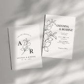 Minimale uitnodiging voor zwart-withuwelijk