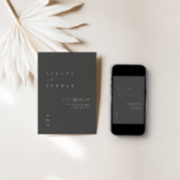 Minimale uitnodiging voor zwart-withuwelijk