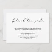 Minimale uitnodiging voor zwarte Stropdas Gala (Voorkant)