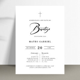 Minimale Uitnodigingen Voor Doopfeest Voor Meisje 