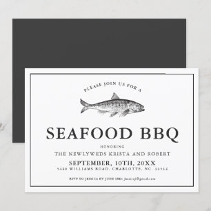 Minimale uitvinding van zeehout voor barbecue kaart